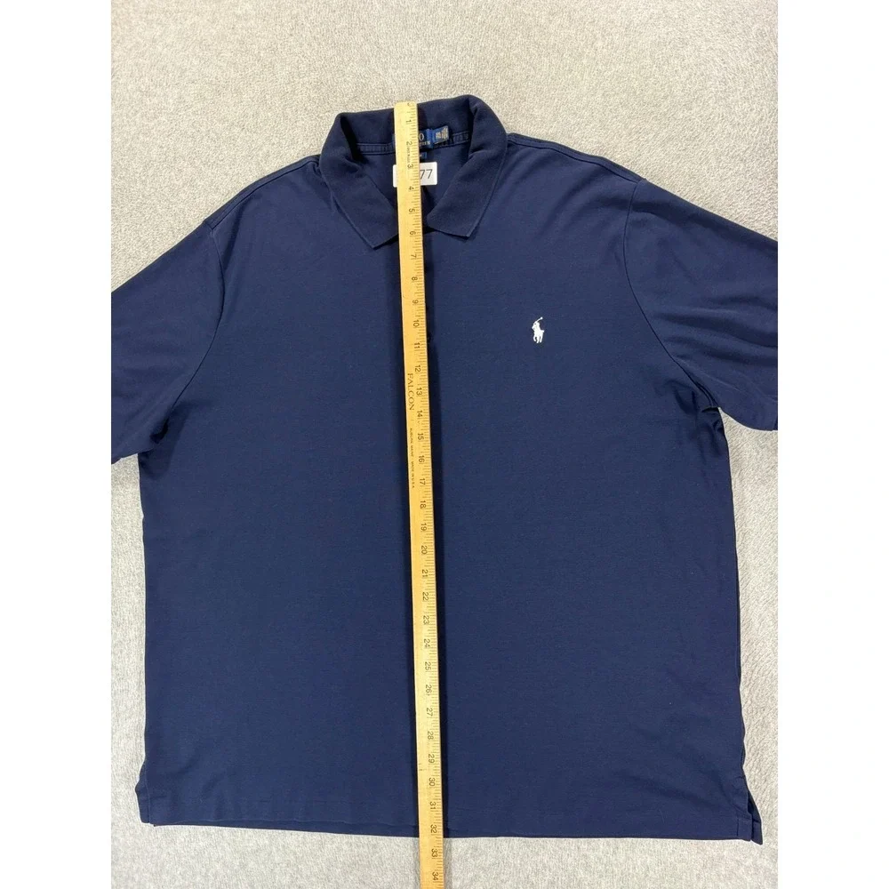 Polo Ralph Lauren Pima Cotton Short Sleeve Polo Shirt (Men's 2XL) Blue